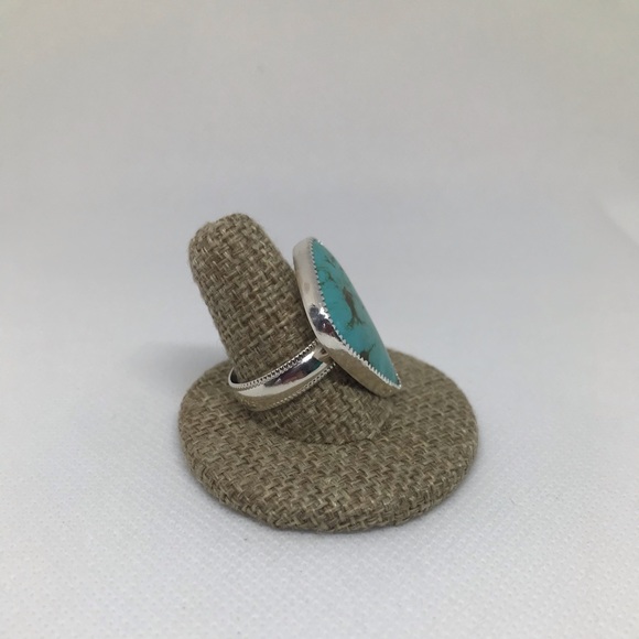 14.5Ct Turquoise Ring Handmade - Picture 4 of 5